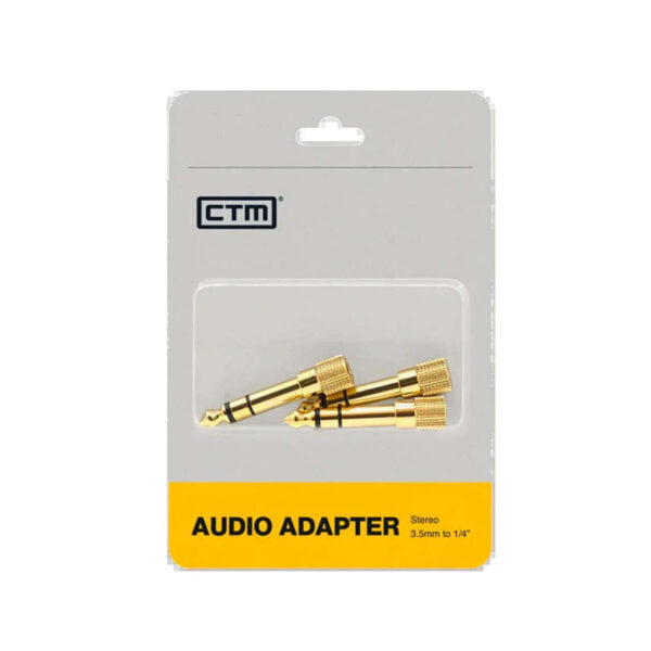 Paquete De 3 Adaptadores De Plug 3.55 A 1/4 Chapado En Oro | Audio Adaptor - 3 Pack - 714045