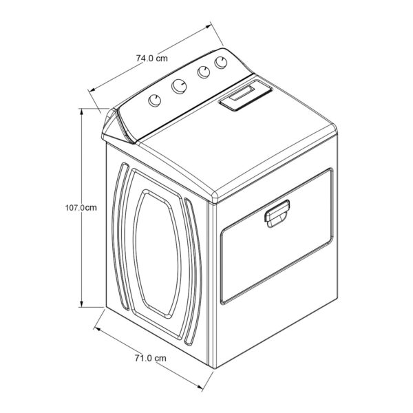 Secadora Whirlpool 23 Kg | carga frontal eléctrica Xpert Dry | 7MWED2140JB - 981197 - Imagen 5