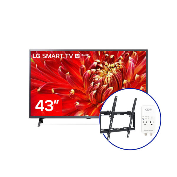 Televisor LG De 43" Smart Tv FHD + Supresor de Voltaje + Soporte de Pared