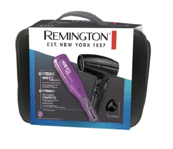 Combo De Alisadora Y Secadora Remington | Color Morado / Negro | S8001/D5000 - 981111 - Imagen 4