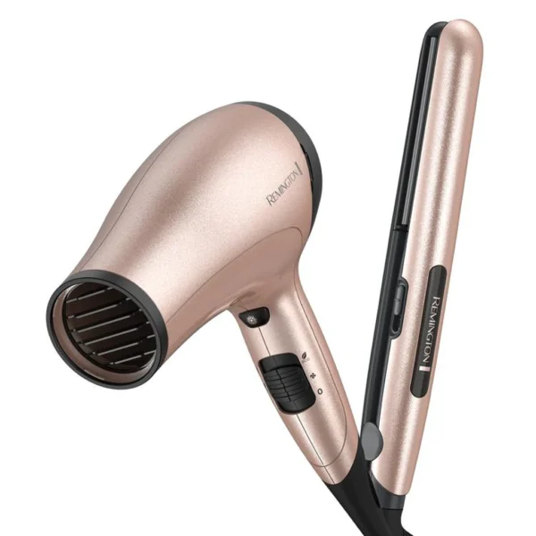 Combo De Alisadora y Secadora Remington | Color Rose Gold | D3015-S1520 - 981643