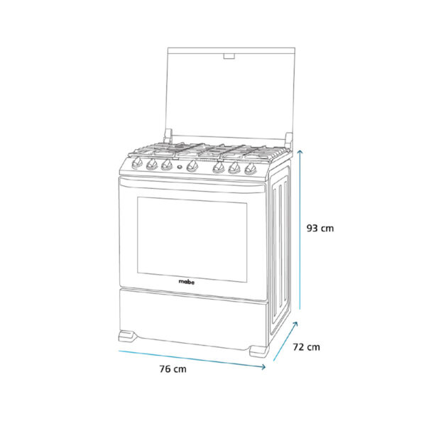 Estufa Gas 30" 6 Quemadores Luz En Horno | EMH7602DSS0 - 981940 - Imagen 7