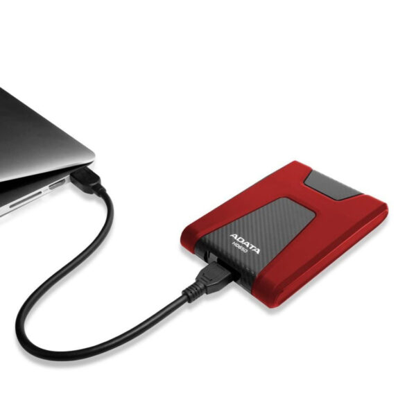 Disco duro externo Adata HD650 2.5″ 1tb usb 3.2 rojo - AHD650-1TU31-CRD - 919828 - Imagen 3