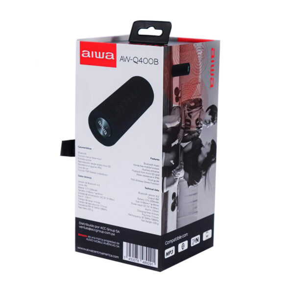 Bocina Portátil Aiwa | tecnología True Wireless Stereo | AW-Q400B - 956971 - Imagen 5