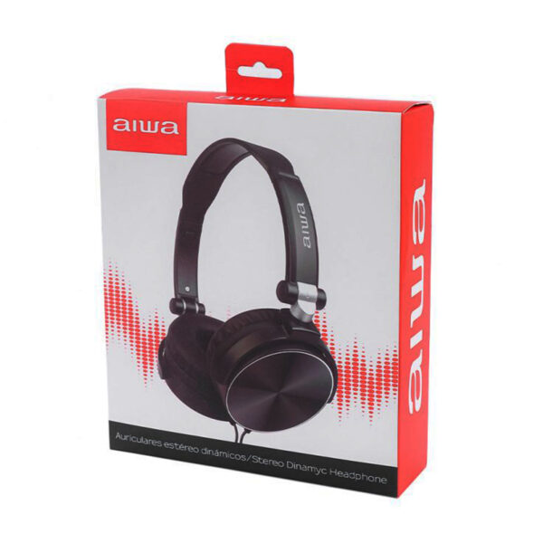 Audífonos stereo dinámico Aiwa | micrófono, cable 1.2 mts | AW-X107B - 956954 - Imagen 5