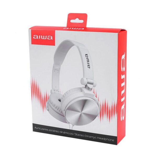 Audífonos stereo dinámico Aiwa | micrófono, cable 1.2 mts | AW-X107W - 956955 - Imagen 5