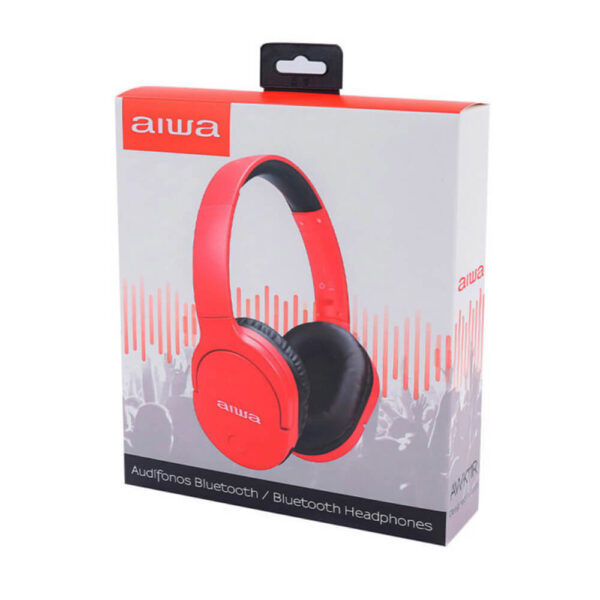 Audífonos inalámbricos Aiwa | bluetooth stereo, color rojo | AWK11R - 956959 - Imagen 3