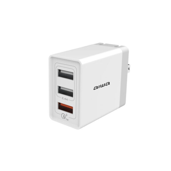 Cargador de pared Aiwa | para dispositivos inteligentes con 3USB carga rápida | AWP2232QW - 201128 - Imagen 2