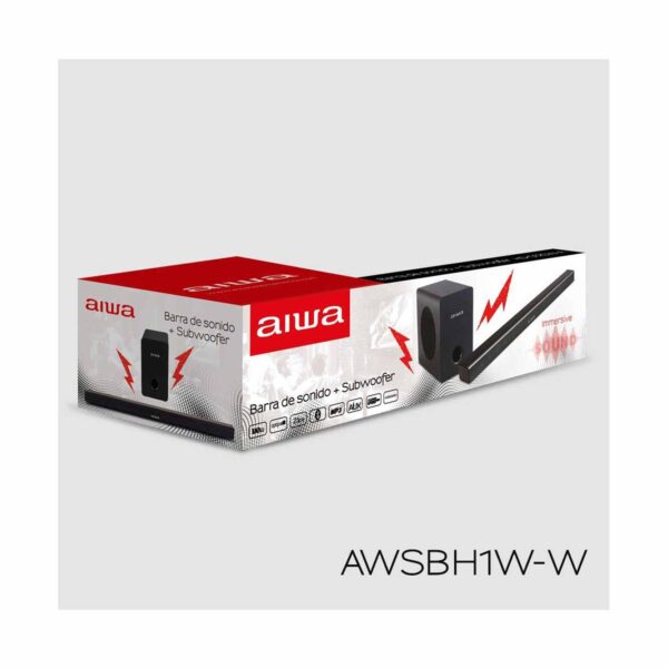 Barra de sonido Aiwa con Woofer | Wireless 2.1 canales | AWSBH1W-W - 958845 - Imagen 3