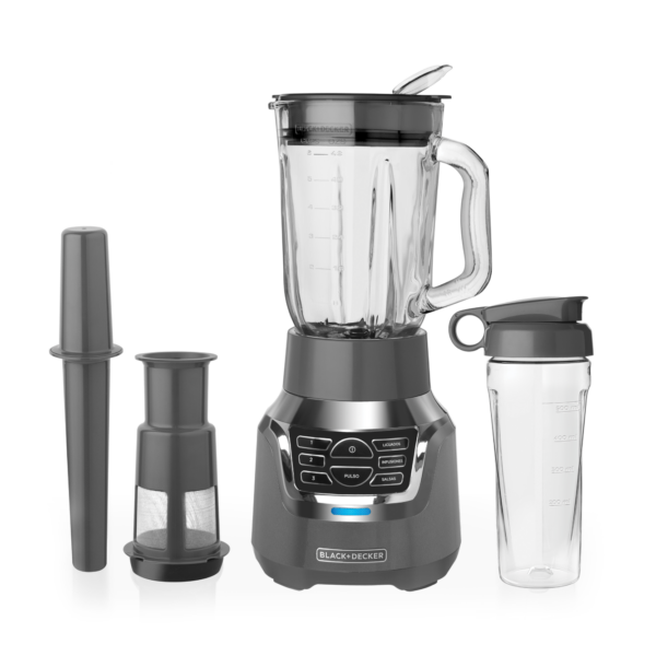 Licuadora Black + Decker de 3 vel | con vaso personal tritan, filtro de infusión y empujador | BL1350G - 981769Black