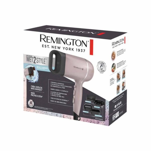 Secadora de cabello Remington 1900W | Wet2style, 2 velocidades | D20A - 981671 - Imagen 5