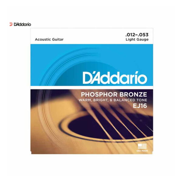 Set de cuerdas Daddario para guitarra acústica 0.012 PHOS BRZ LITE | EJ16 - 888247