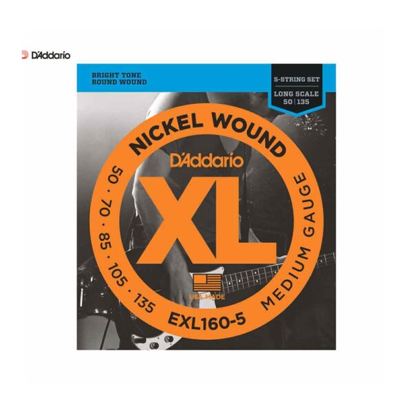 Set de 5 Cuerdas para Bajo XL 50-135D'ADDARIO | EXL160-5 - 888250