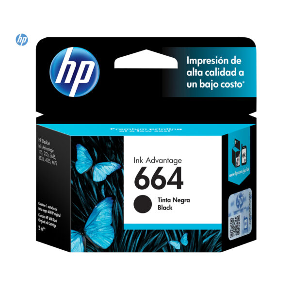 Cartucho de tinta HP 664 negra Ink Cartridge | F6V29AL - 916279