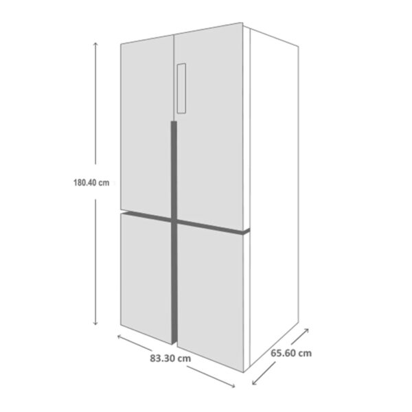 Refrigeradora Haier | French Door 16 Cu. Ft. DryZone | HQM458BKNSS0 - 981501 - Imagen 4