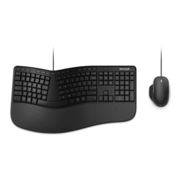 Teclado y mouse ergonimico Microsoft conexión USB color negro | RJU-00003 / ID015MSR97 - 920079