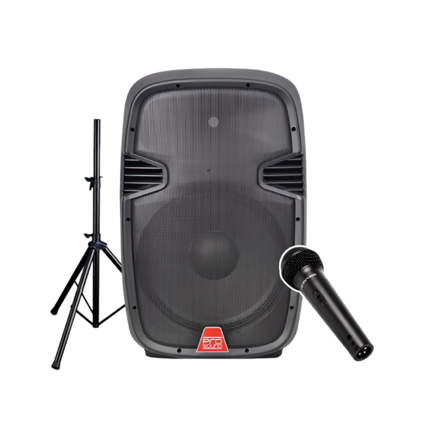 Combo Bocina Amplificada 15" + Stand para Bocina + Micrófono Peavey | T-SPA153BT / T-P005 / PVI-100 - 720486 / 726563 / 720190