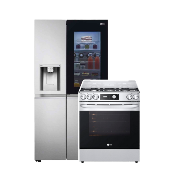 Combo Estufa a Gas LG 30" + Refrigeradora LG De 22 Cu.ft | LRGL5843S/LS66SXSC-  981894/981753