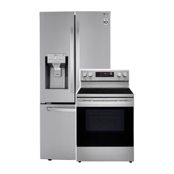 Combo Refrigeradora LG French Door De 25' + Estufa LG 6.3" | LM65SGS/LREL6323S - 981648/981895