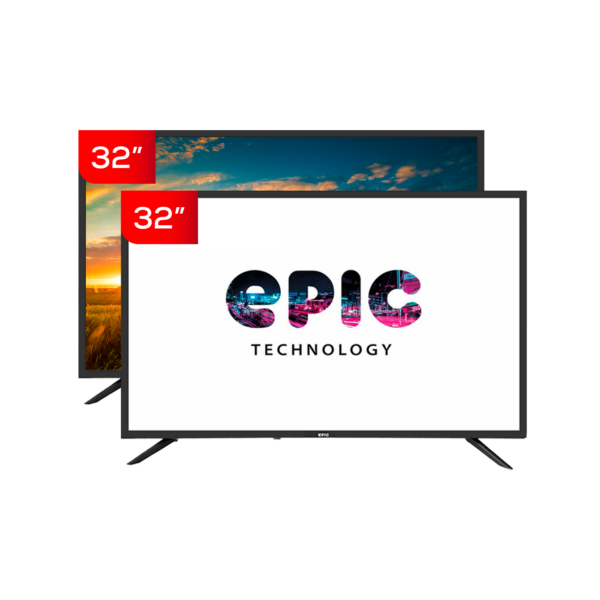 Combo 2x1 Epic Televisor Smart tv 32" + Televisor LED De 32" | EPIC32SMA / EPIC32B - 957214 / 957132