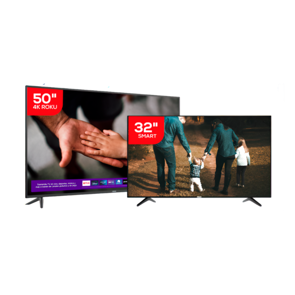 Combo RCA Televisor 4k 50″ + Televisor LED 32" | RC50RK / RC32A23S-SM