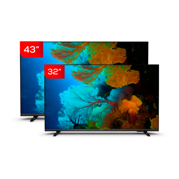 Combo Philips 2x1 Televisor De 43″ + Televisor De 32″ | 43PFD6917/54 / 32PHD6917/54 – 957206 / 957203