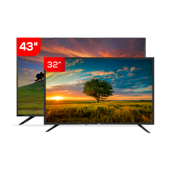 Combo Epic 2x1 Televisor 43" Smart Tv + Televisor 32" Smart Tv  | EPIC43SMA / EPIC32SMA - 957214 / 957202