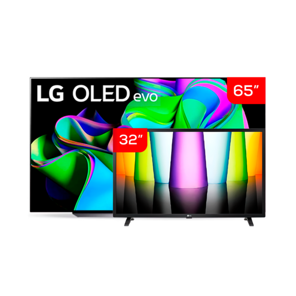 Combo Lg 2x1 Televisor OLED 65" 4K + Televisor 32" AI ThinQ  | OLED65C3PSA / 32LQ630BPSA - 957106 / 957230