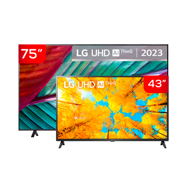 Combo LG 2x1 Televisor 75"4K + Televisor 43" 4K | 75UR7800PSB / 43UQ7500PSF - 957163 / 957208