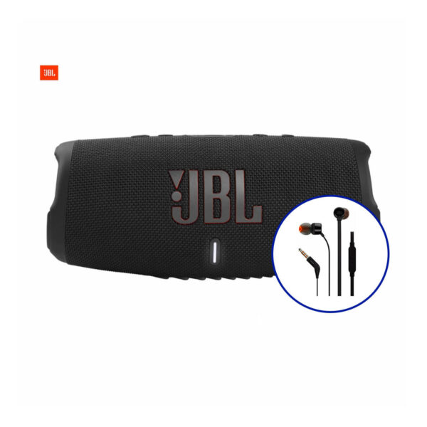 Combo JBL Bocina Portátil Charge 5 + Audífonos T110