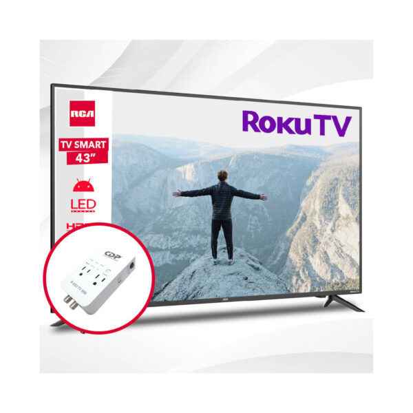 Combo Televisor Led RCA 43" Smart Tv Roku + Supresor de picos