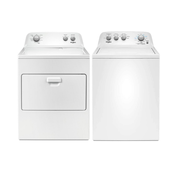 Combo Whirlpool Secadora a Gas de 21 kg + Lavadora de 21" kg 12 Ciclos de Lavado, Dispensador de Suavitel y Blanqueador | WGD4850HW / WTW4855HW