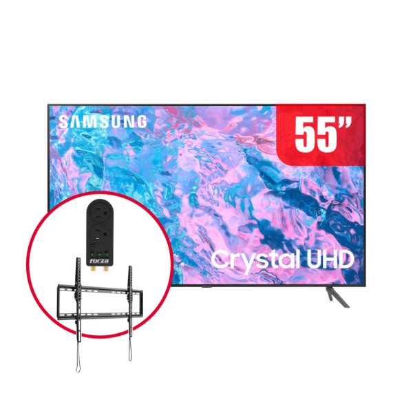 Combo Televisor Samsung de 55" SMART CRYSTAL 4K UHD | UN55CU7000