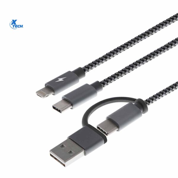 Cable de carga multifunción Xtech 5 en 1 | USB tipo A o C, micro USB | XTC-560 - 918867