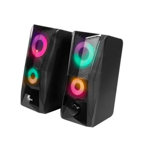 Bocinas estereo multimedia Xtech | 2.0 canales e iluminación LED | XTS-130 - 919978