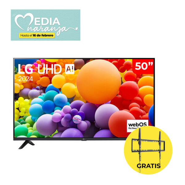 Televisor LG 50” UHD 4K Smart TV 2024 | Soporte de Pared Argom (37” - 70”) GRATIS | 50UT7300PSA - ARG-BR-1347